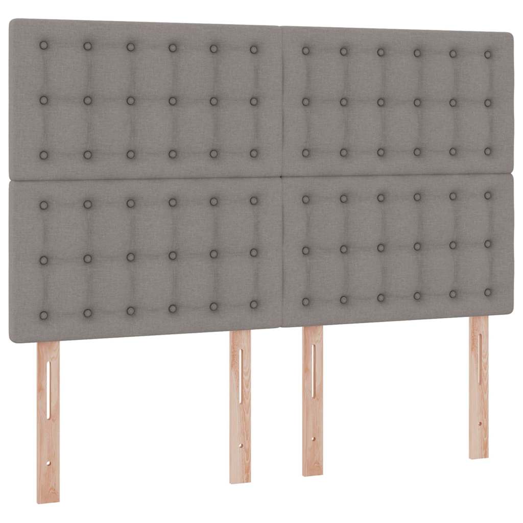 LED tárolós ágy matraccal Tópszínű 140 x 200 cm Szövet