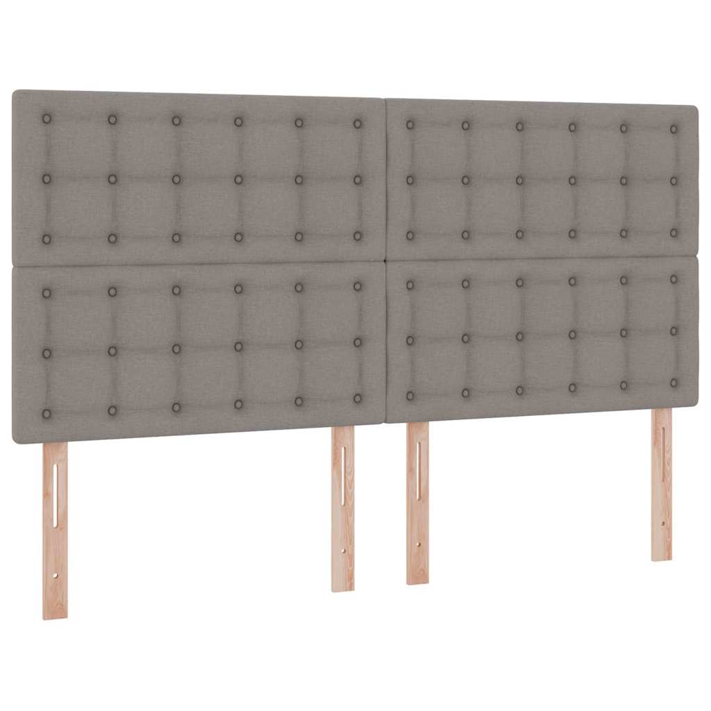LED tárolós ágy matraccal Tópszínű 160 x 200 cm Szövet