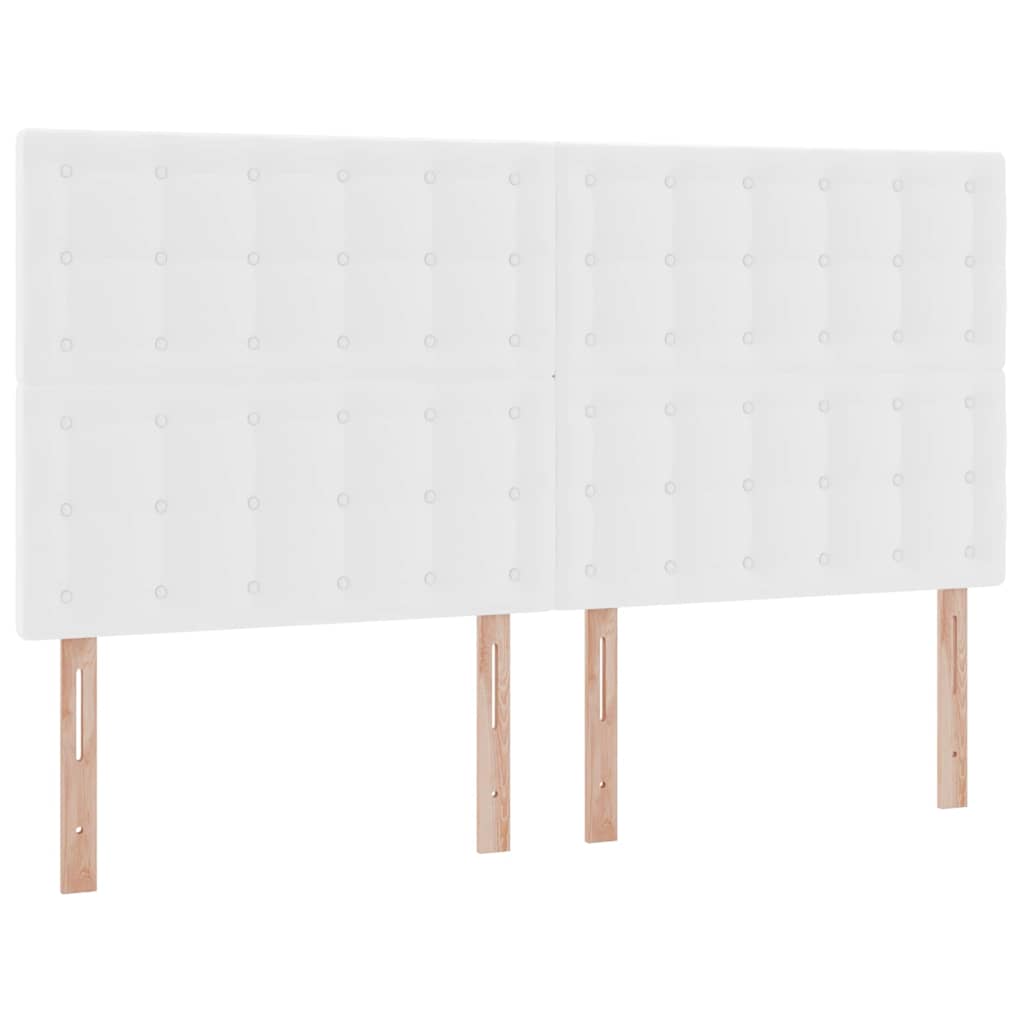 Ágy tárolóval és LED lámpával Tiszta Fehér 200 x 200 cm Műbőr