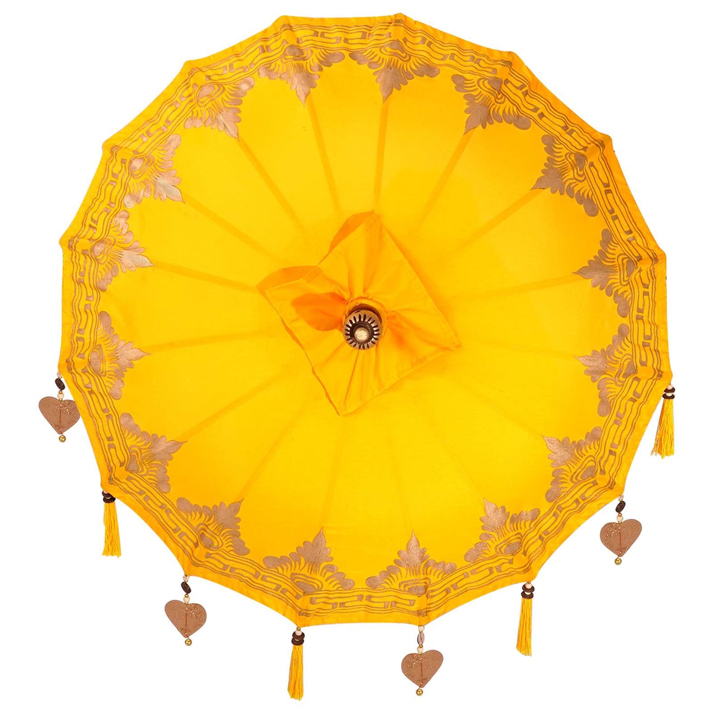 Balinéz napernyő alappal Sárga 95 x 95 x 260 cm Pamut