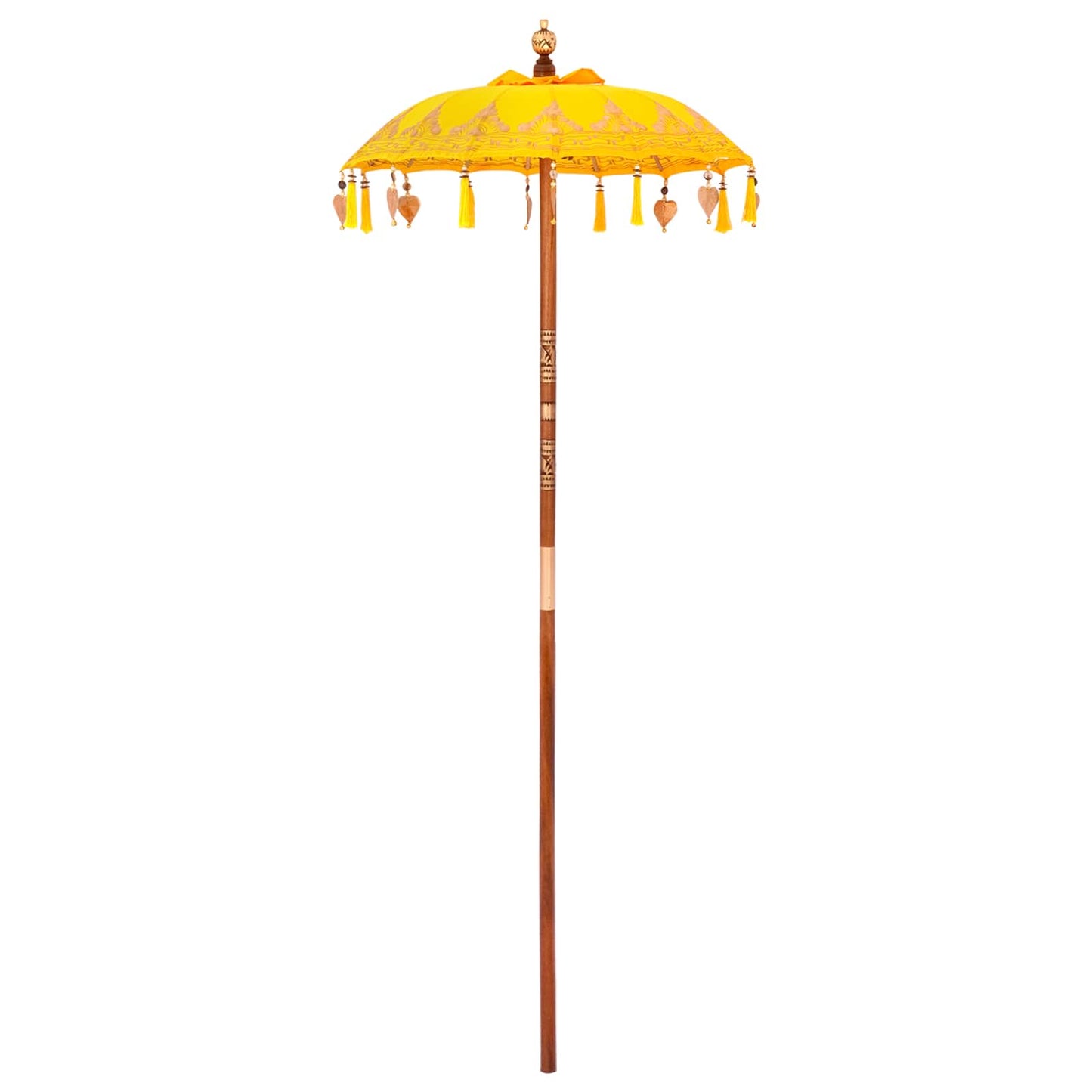 Balinéz napernyő alappal Sárga 95 x 95 x 260 cm Pamut