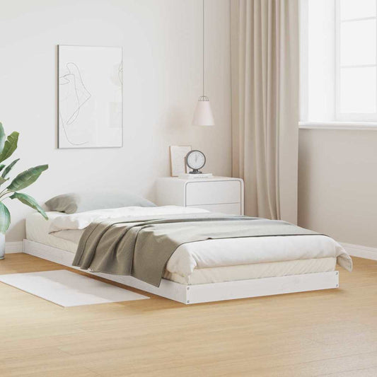Földi ágykeret Fehér 90 x 210 cm Tömör fenyőfa