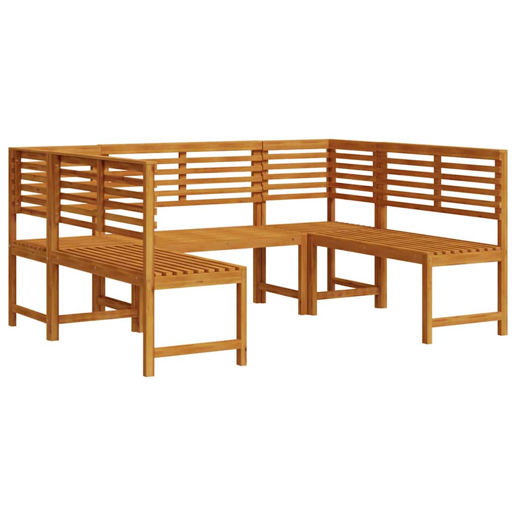 Kert Pad Készlet 5 pcs Barna Tömör Akácfa