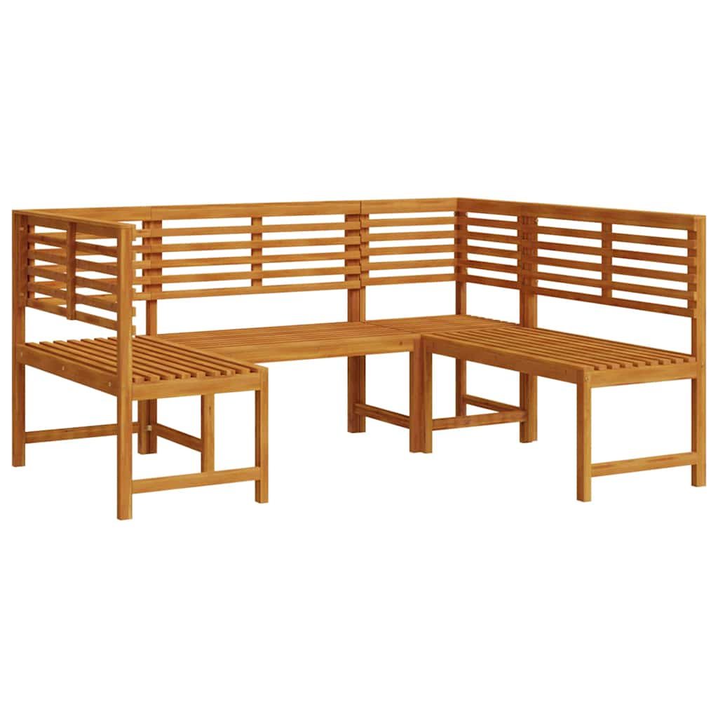 Kert Pad Készlet 3 pcs Barna Tömör Akácfa