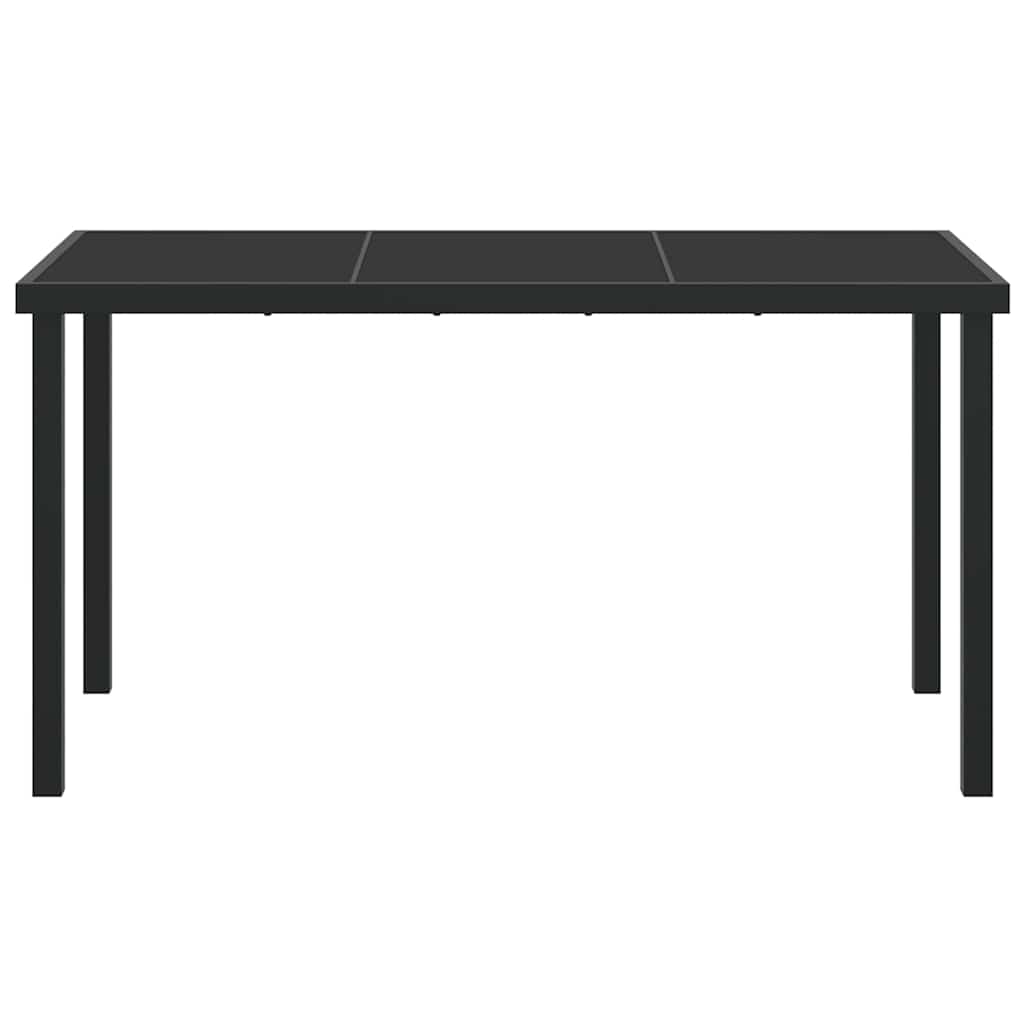 Kerti Asztal Fekete 140 x 70 x 73 cm Fém