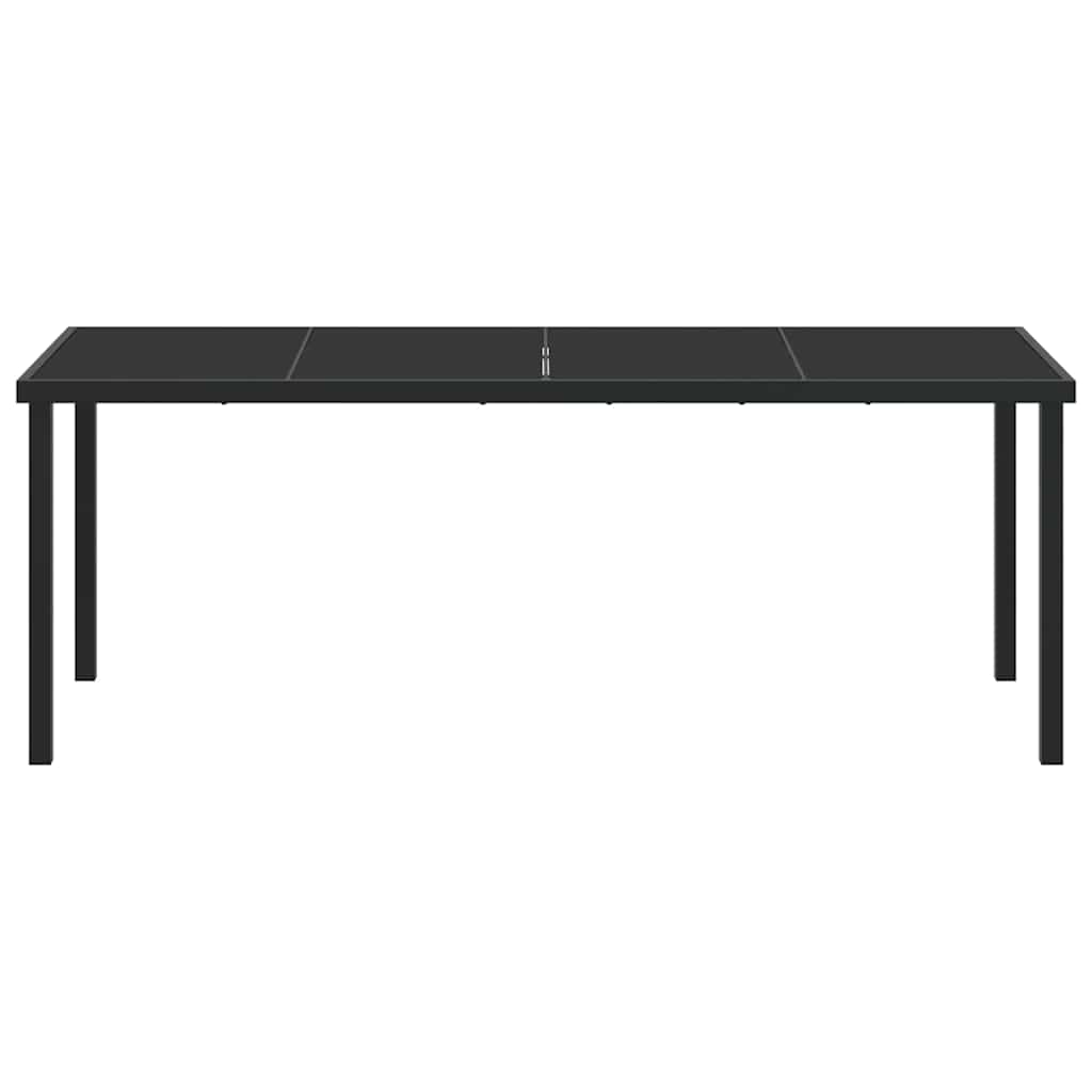 Kerti Asztal Fekete 200 x 80 x 73 cm Fém