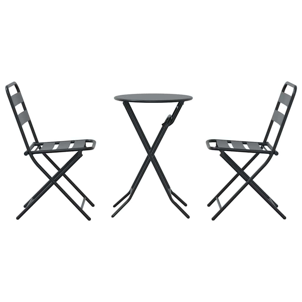 Kert Bistro Készlet 3 pcs Antracit Acél