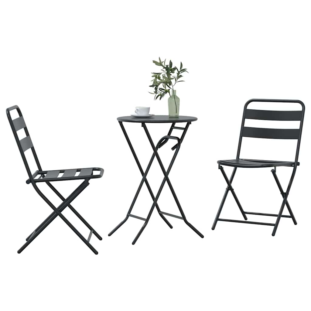 Kert Bistro Készlet 3 pcs Antracit Acél