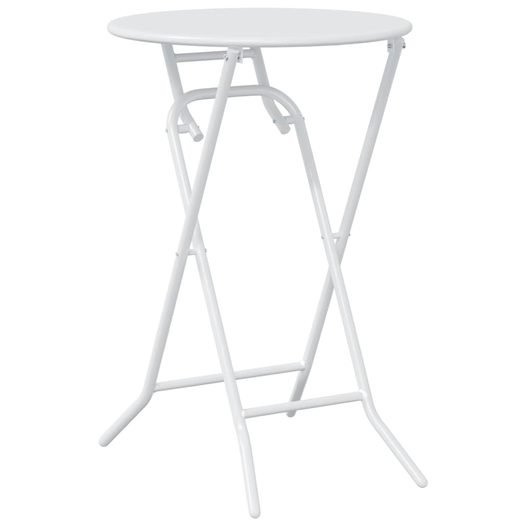 Kert Bistro Készlet 3 pcs Fehér Acél
