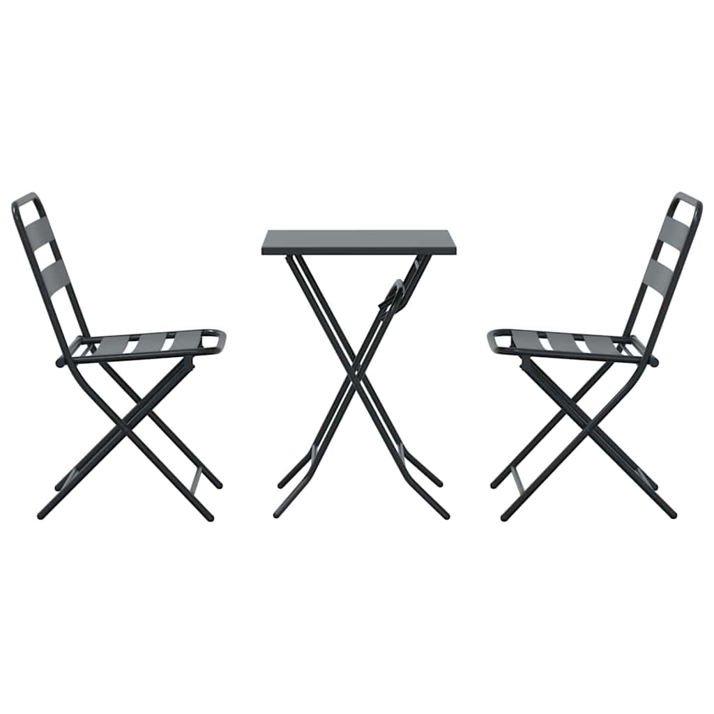 Kert Bistro Készlet 3 pcs Antracit Acél