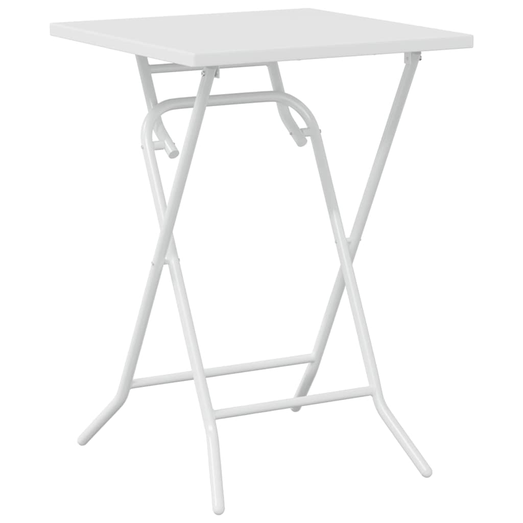 Kert Bistro Készlet 3 pcs Fehér Acél