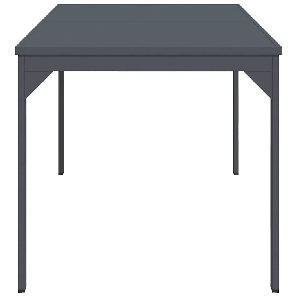Teraszasztal Antracit 180 x 80 x 74 cm Porszórt acél