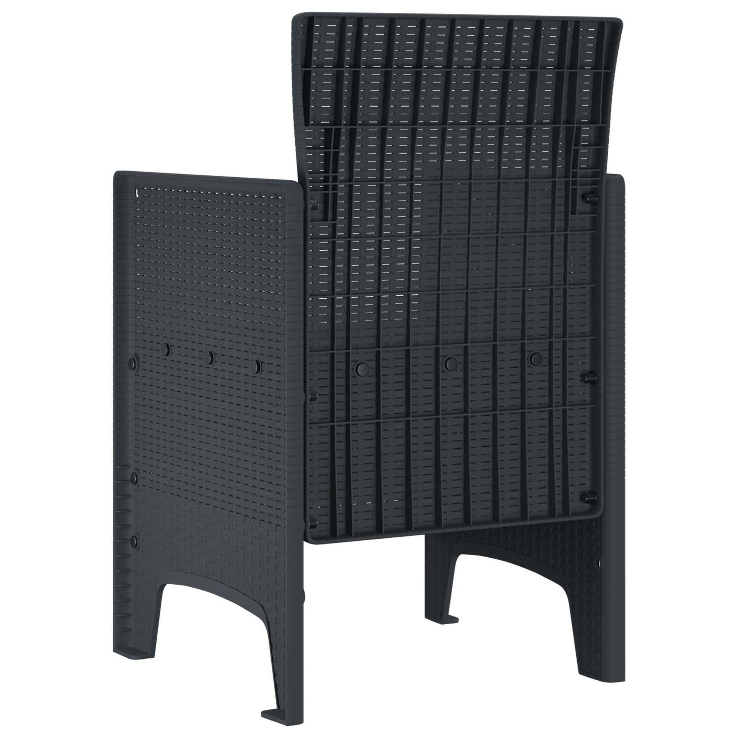 Kerti Szék párnával 2 pcs Antracit 53 x 49 x 85 cm Polipropilén