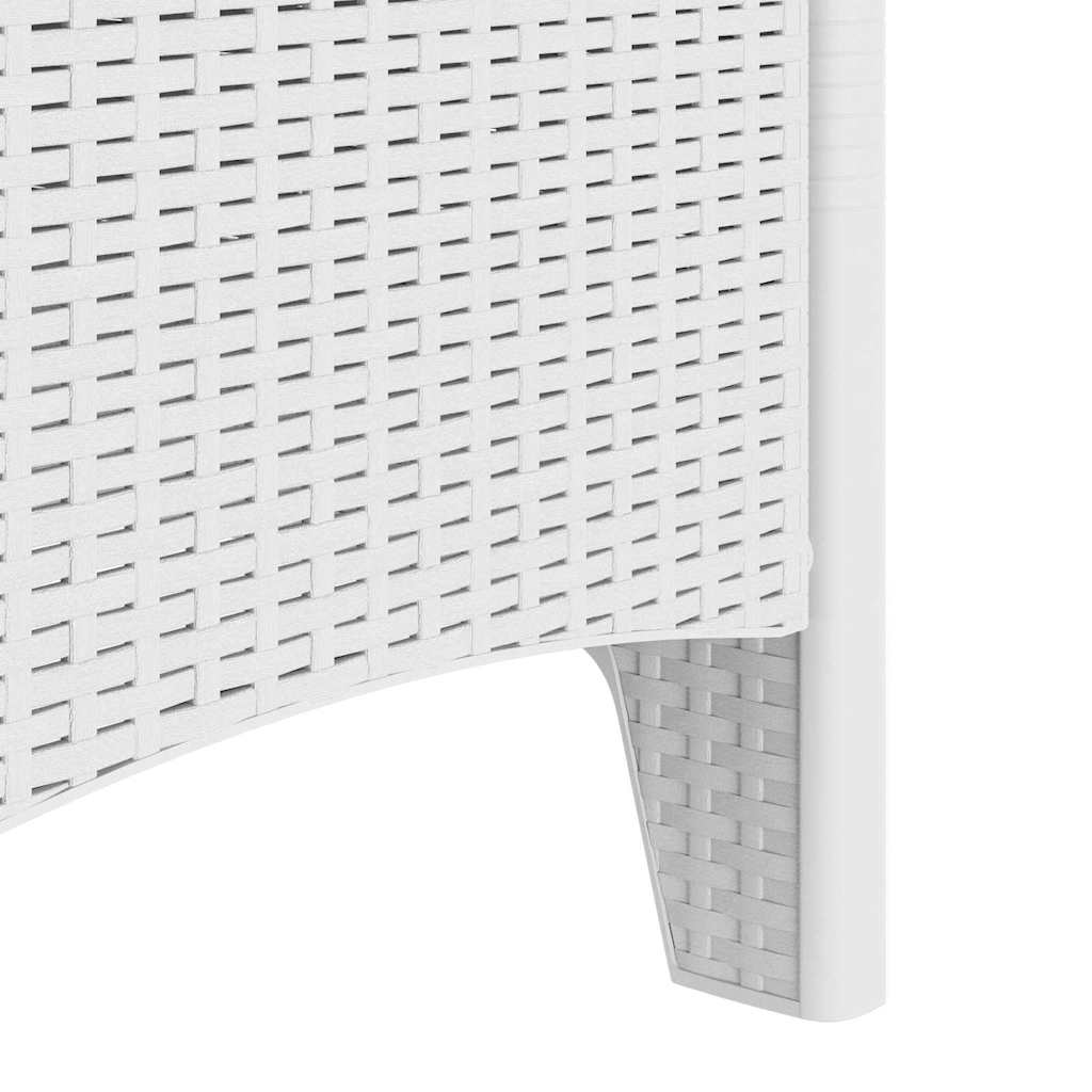 Kerti Szék párnával 4 pcs Fehér 53 x 49 x 85 cm Polipropilén