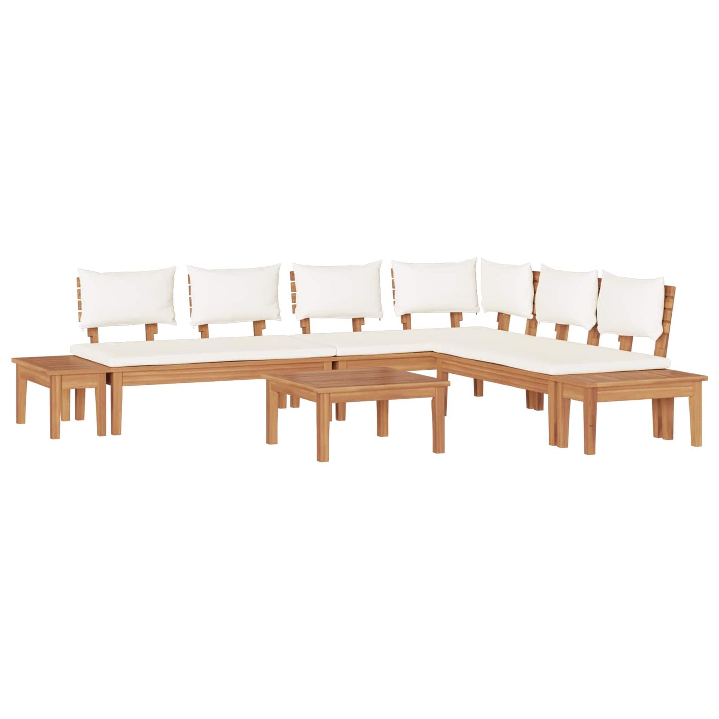 Kerti Kanapé Szett 4 pcs Barna és Krém