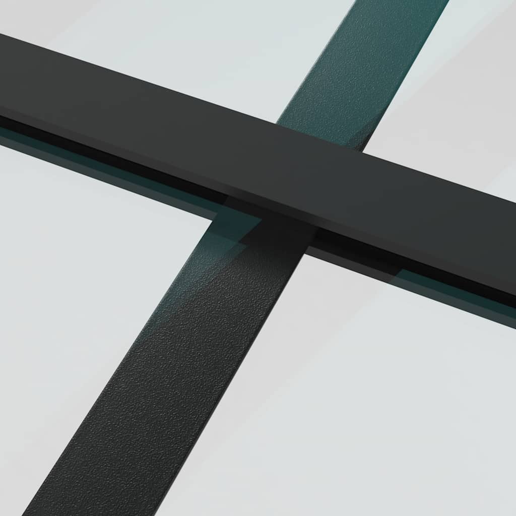 fekete ESG üveg tolóajtó fémszerelvény-szettel 102x205 cm