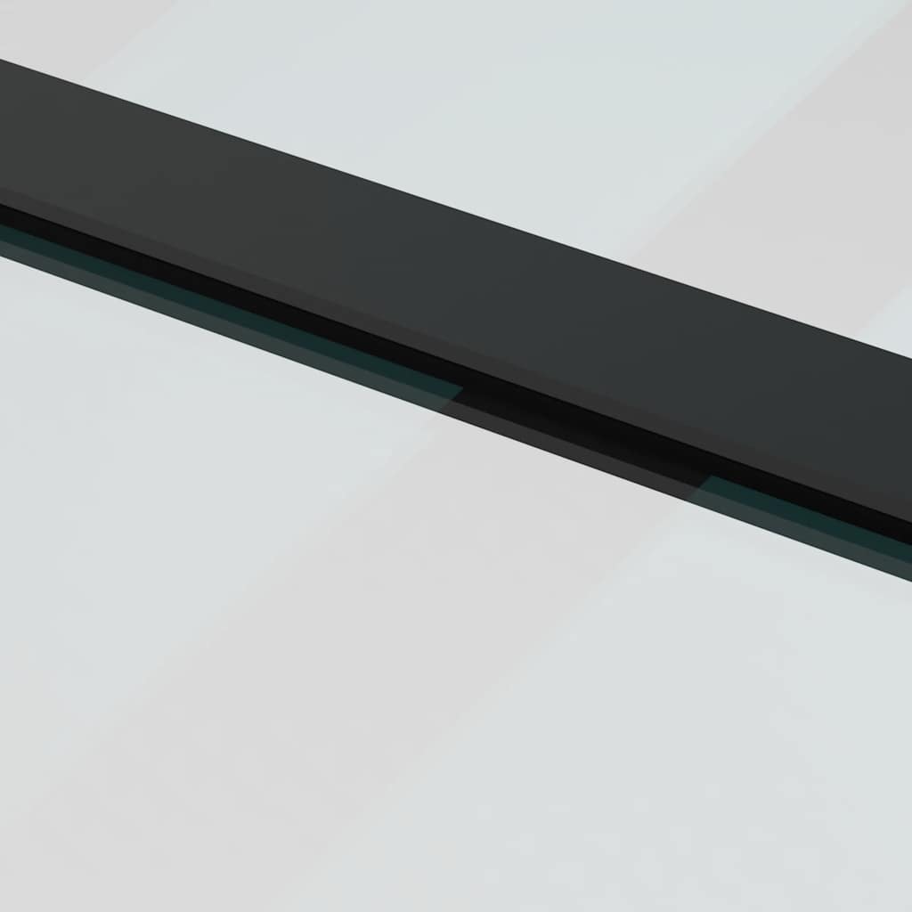 fekete ESG üveg tolóajtó fémszerelvény-szettel 102x205 cm