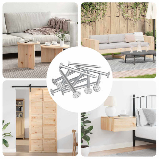 Szegek Fa számára 12 pcs Ezüst Ø 3 x 15 mm Fém