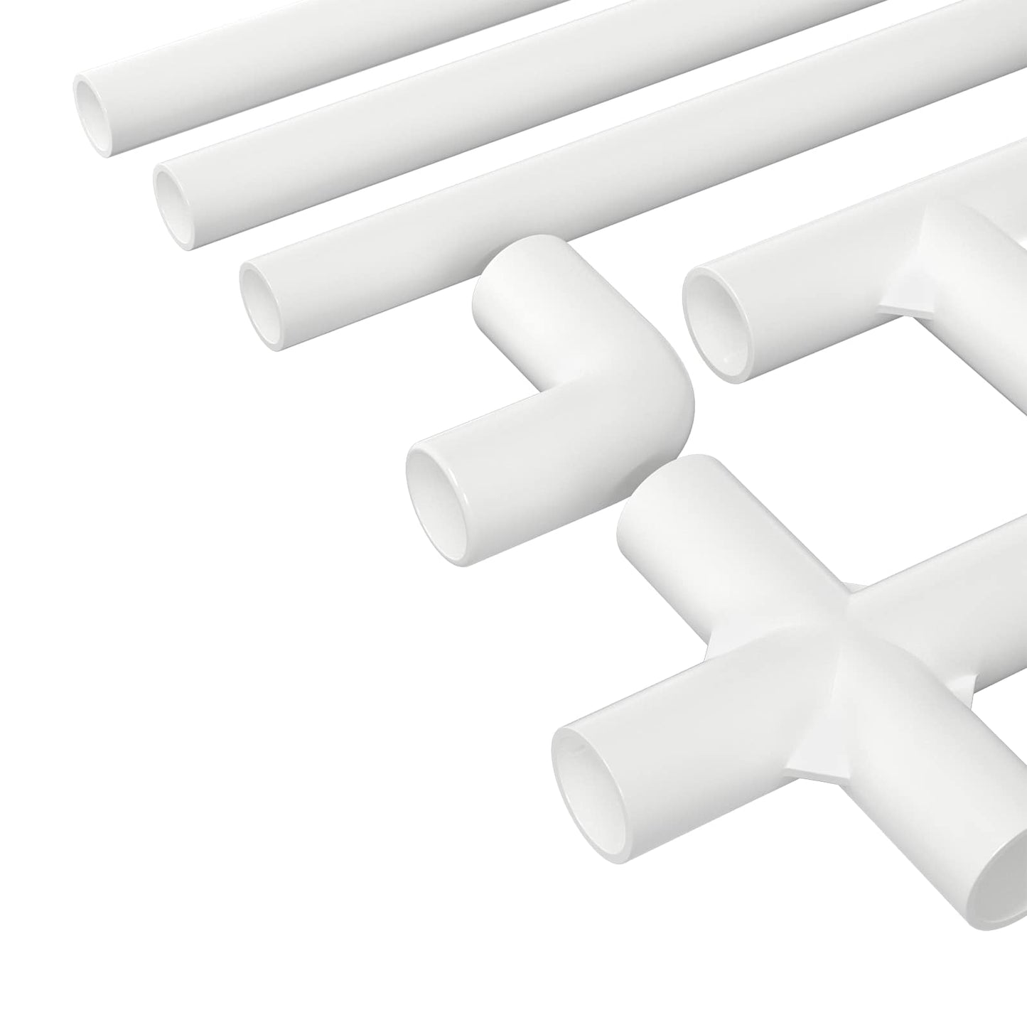 PVC Cső 12 pcs Fehér 12,2 x 1,8 x 500 mm PP és PE
