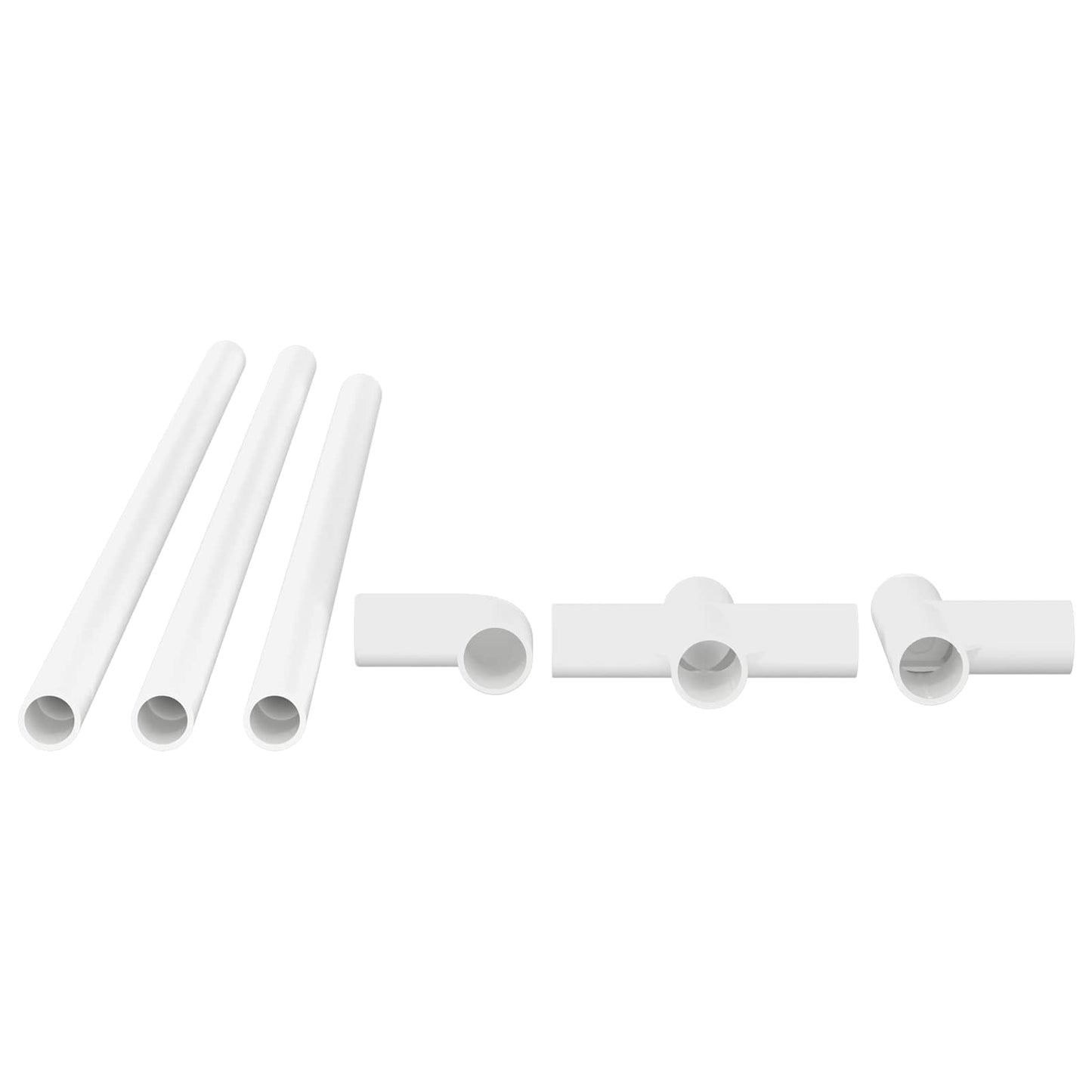 PVC Cső 12 pcs Fehér 12,2 x 1,8 x 500 mm PP és PE