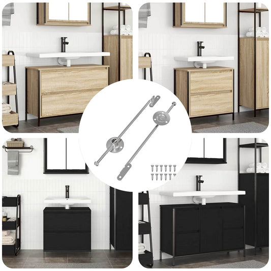 Húzó Rúd Zsanér 2 pcs Ezüst 190 mm Vas