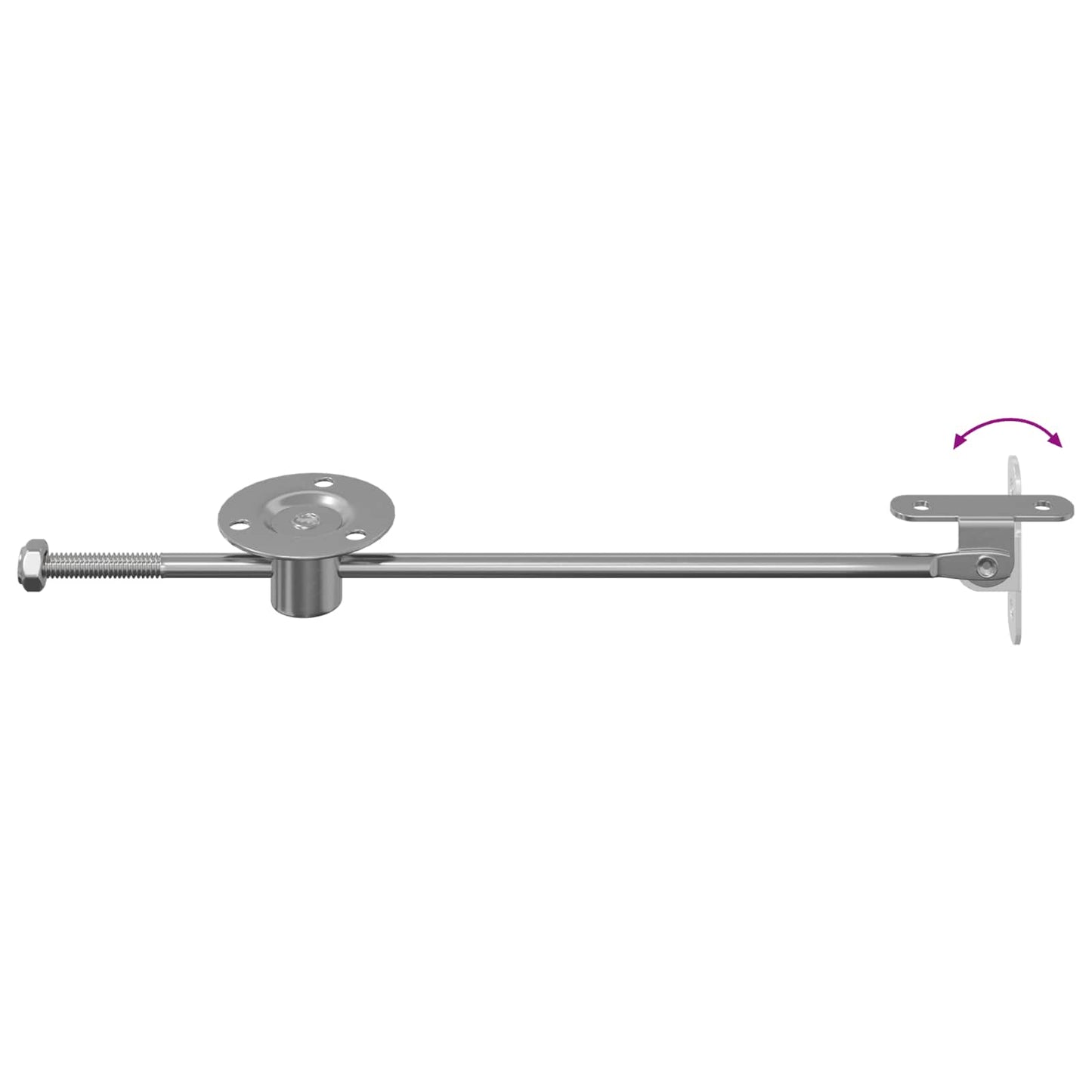 Húzó Rúd Zsanér 2 pcs Ezüst 190 mm Vas