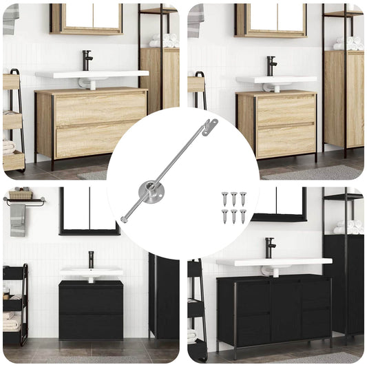 Húzó Rúd Zsanér 12 pcs Ezüst 190 mm Fém
