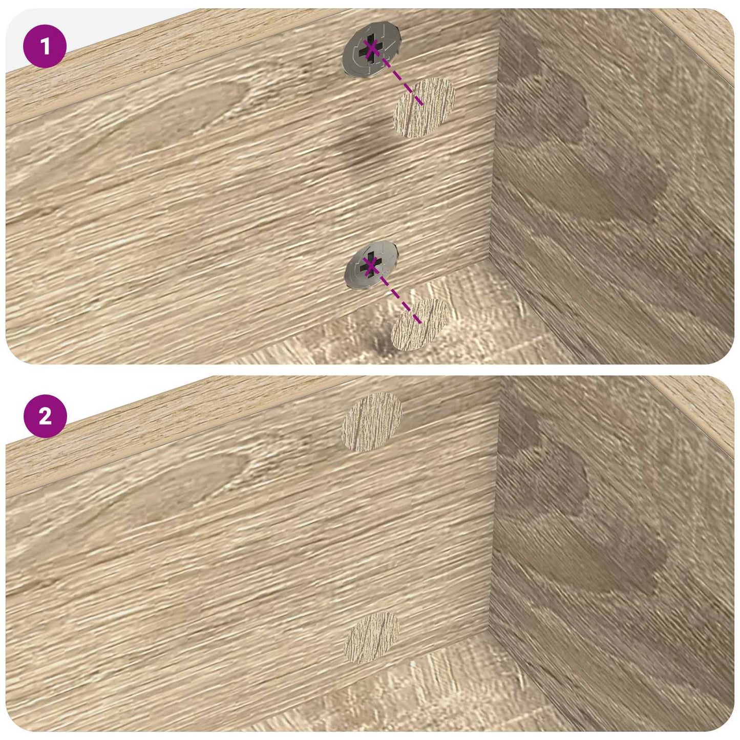 Öntapadó csavar borító 2 pcs Sonoma tölgy Ø 20 x 0,5 mm