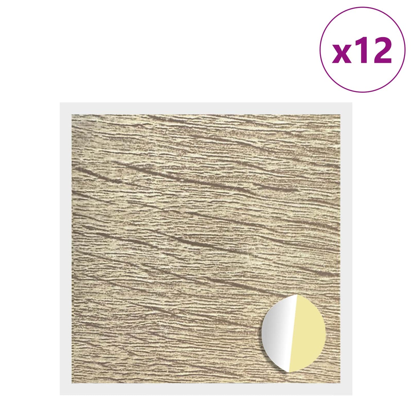 Öntapadó csavar borító 12 pcs Sonoma tölgy Ø 20 x 0,5 mm