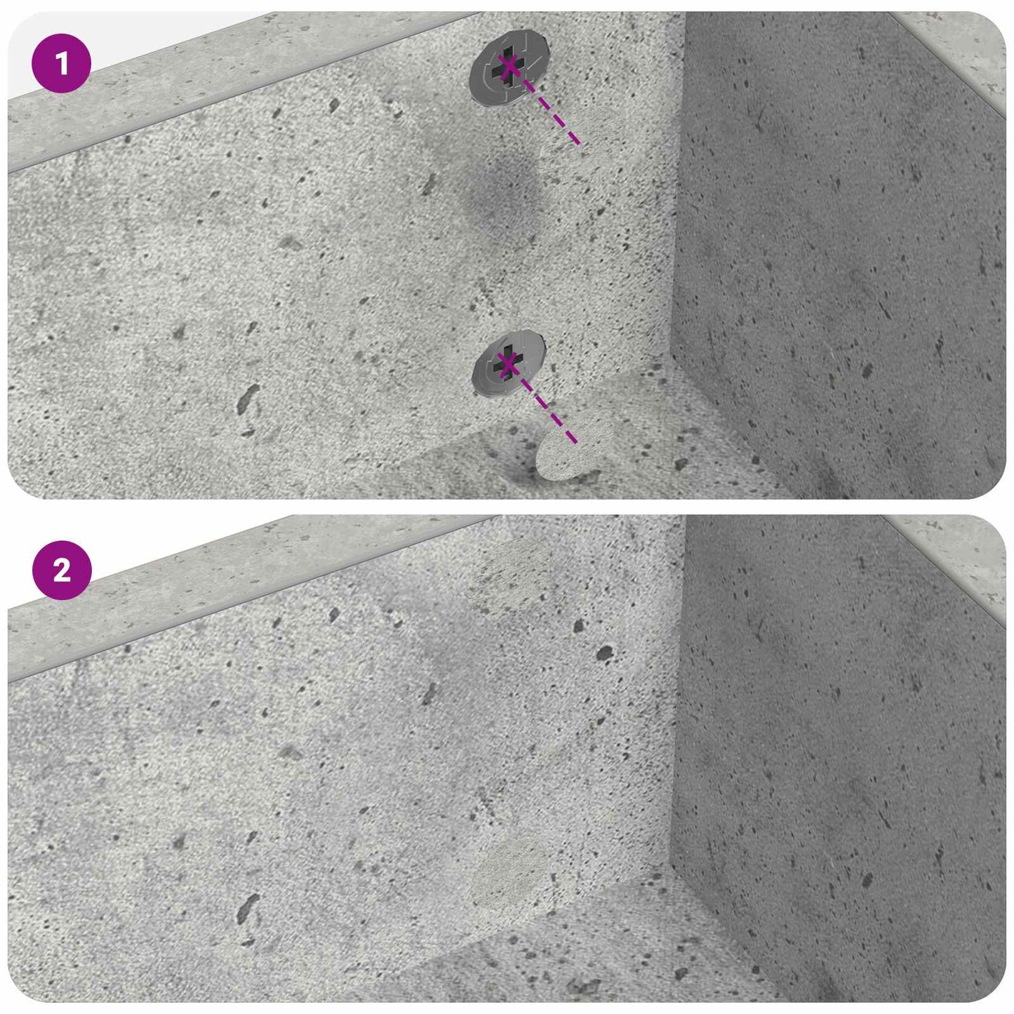 Öntapadó csavar borító 12 pcs Beton Szürke Ø 20 x 0,5 mm