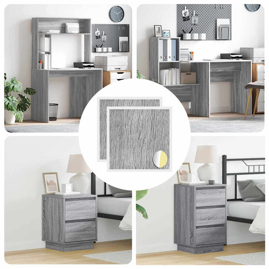 Öntapadó csavar borító 2 pcs Szürke Sonoma Ø 20 x 0,5 mm
