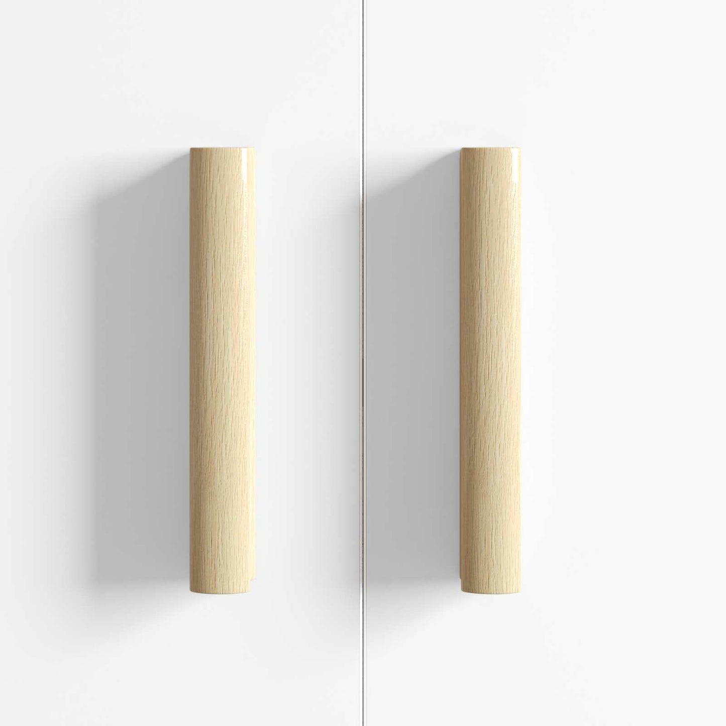 Egyenes Fogantyú 2 pcs Természetes Fa Szín 130 x 25 x 30 mm