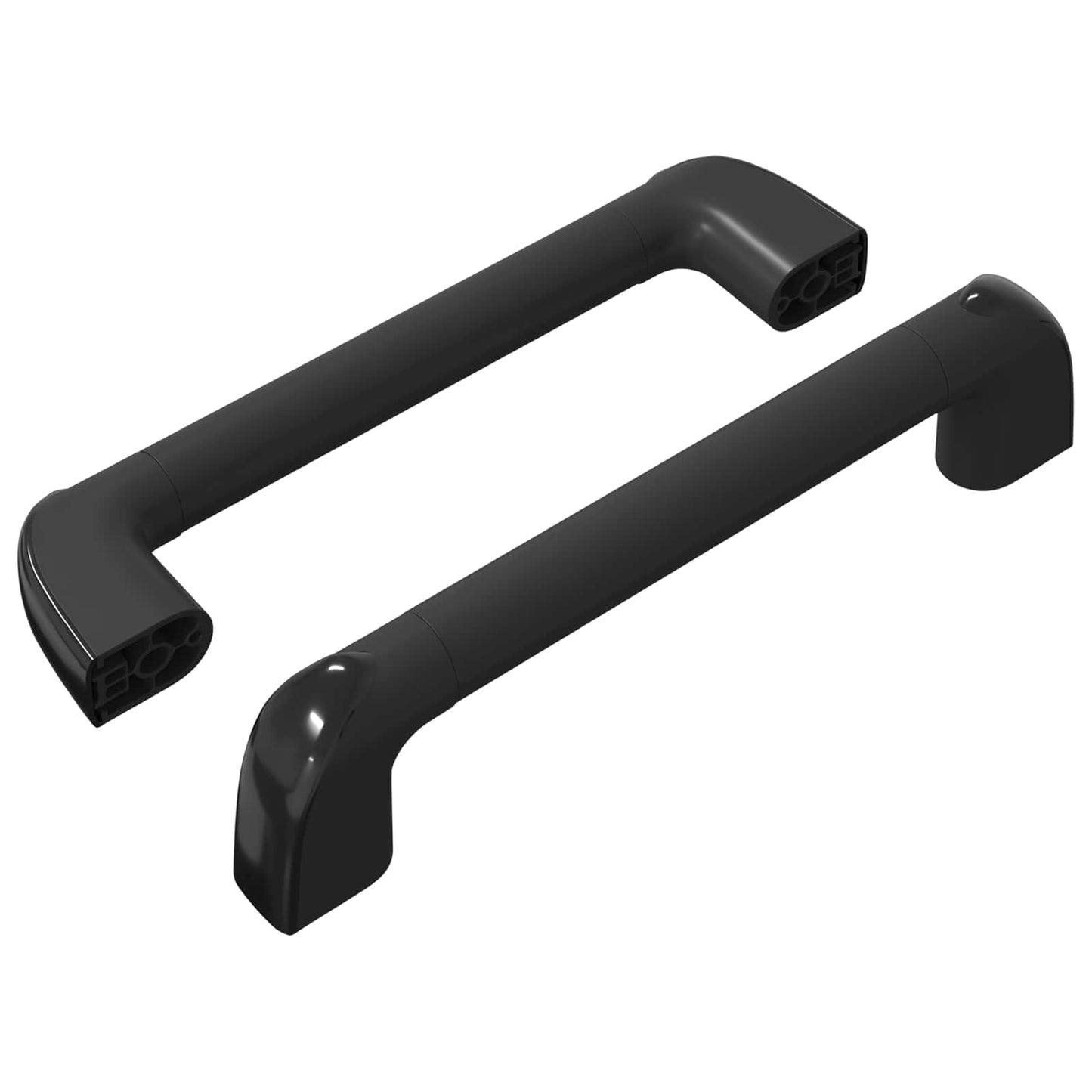Fogantyú Egyszínű 2 pcs Fekete 380 x 34 x 85 mm Alumínium és PP