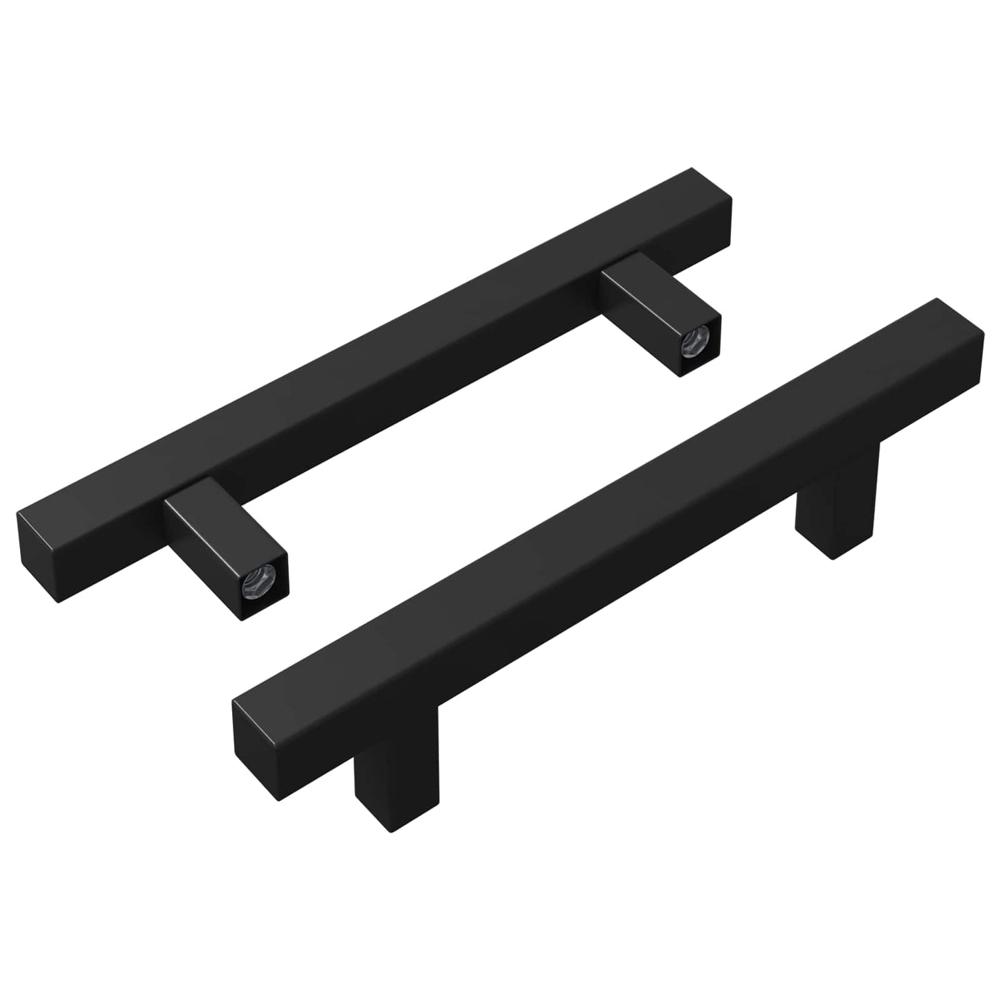Szekrény Fogantyú 2 pcs Fekete 150 x 12,3 x 35,2 mm