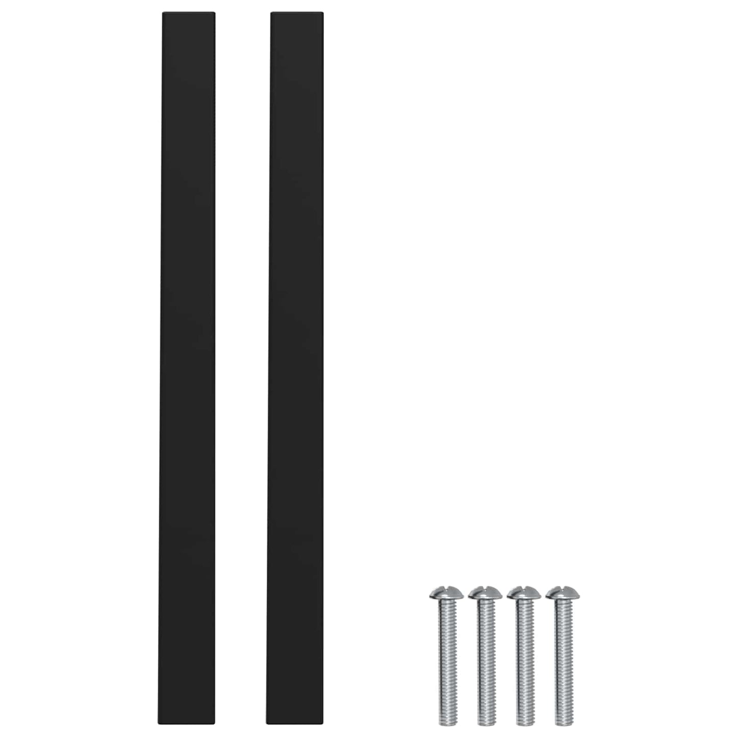 Szekrény Fogantyú 2 pcs Fekete 150 x 12,3 x 35,2 mm