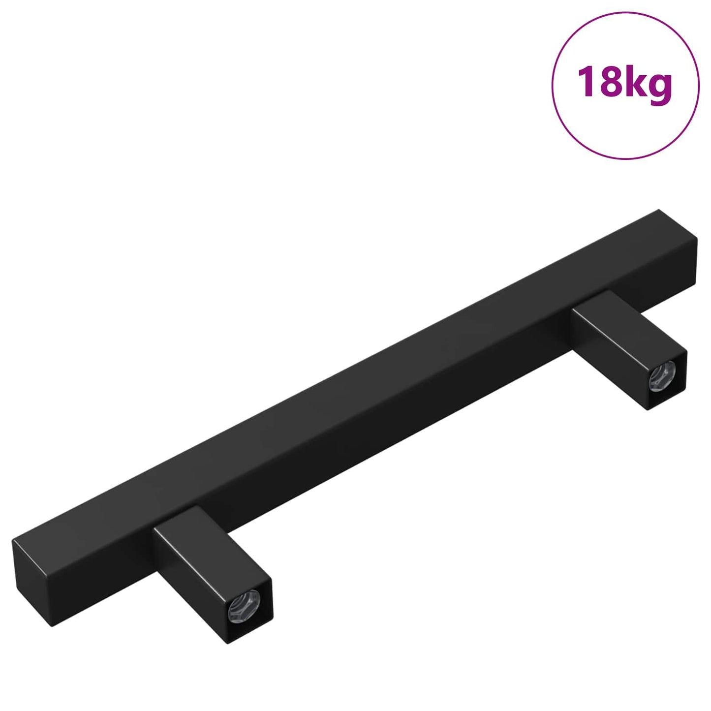 Szekrény Fogantyú 420 pcs Fekete 150 x 12,3 x 35,2 mm