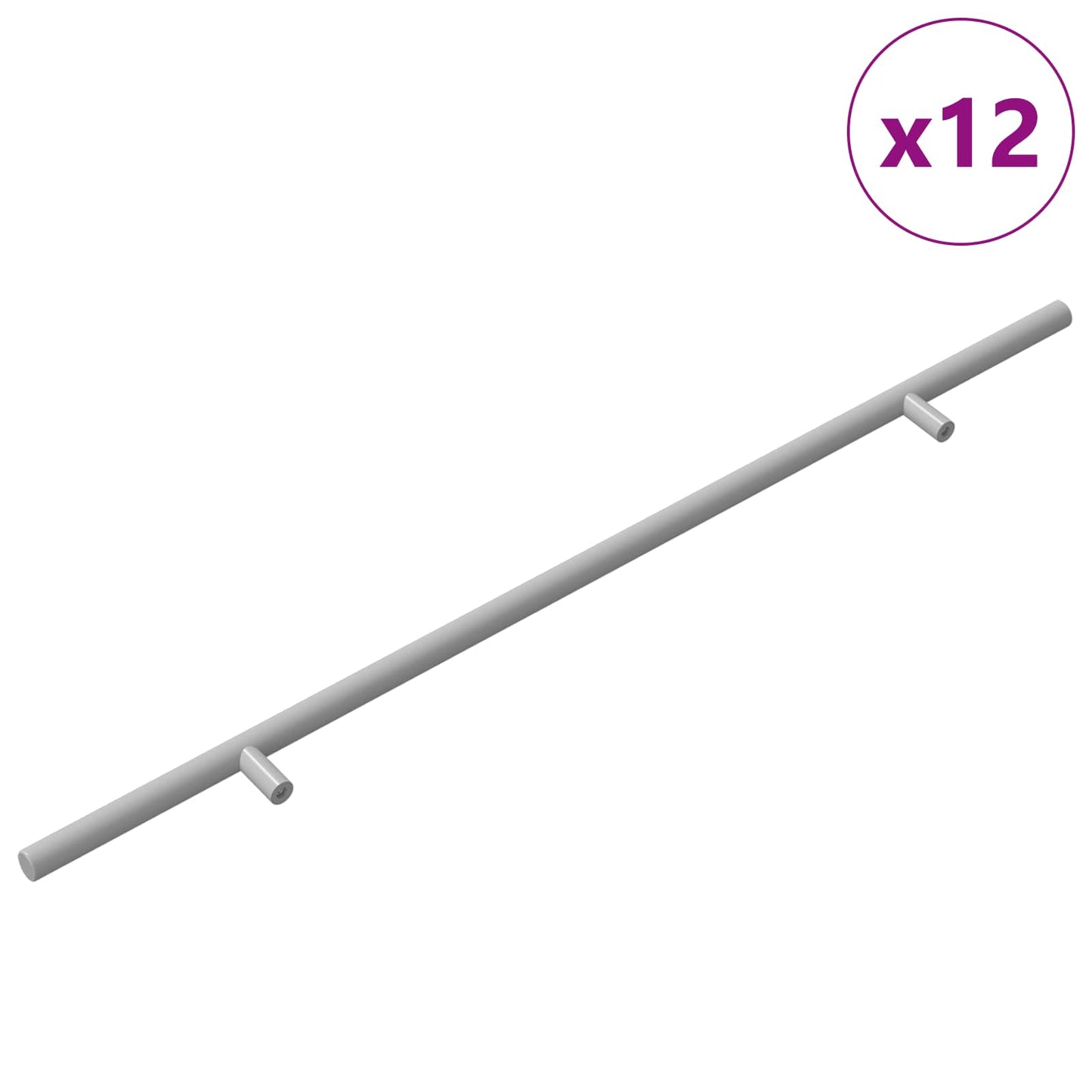 Fogantyú 12 pcs Ezüst 500 mm Acél