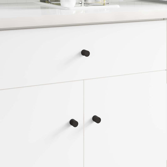Szekrény Gombok 2 pcs Fekete M4 x 12 mm Vas