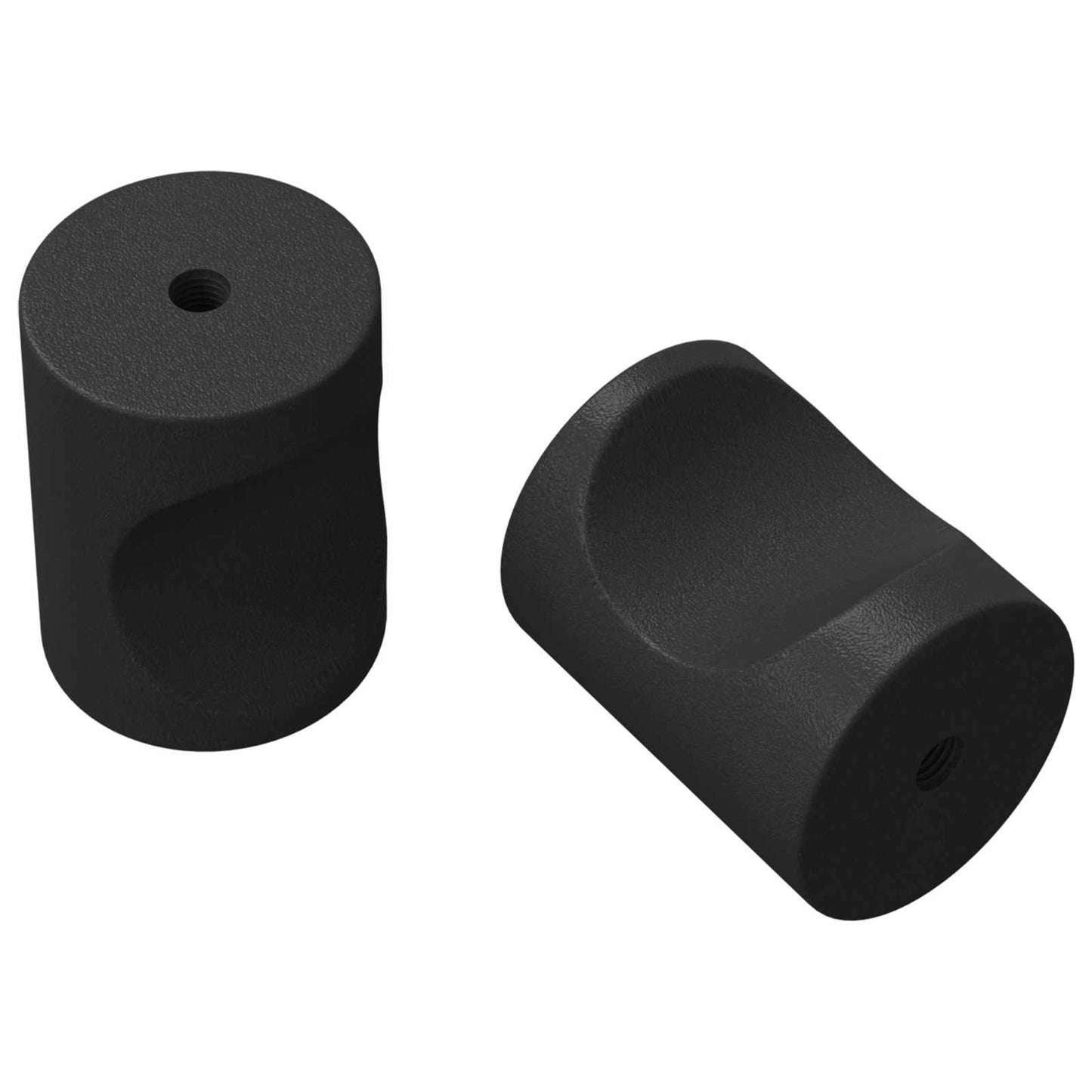 Szekrény Gombok 2 pcs Fekete M4 x 12 mm Vas