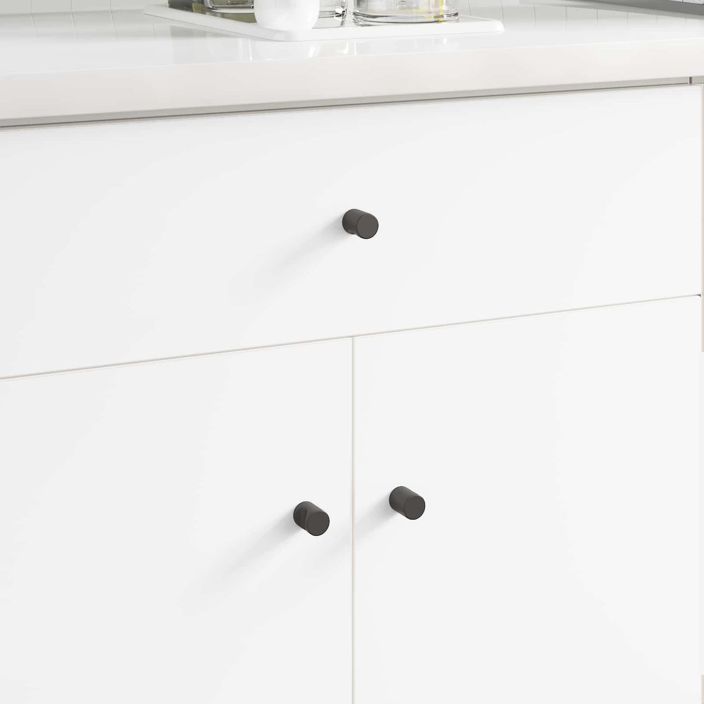 Szekrény Gomb 2 pcs Fekete 18 x 23 mm Vas