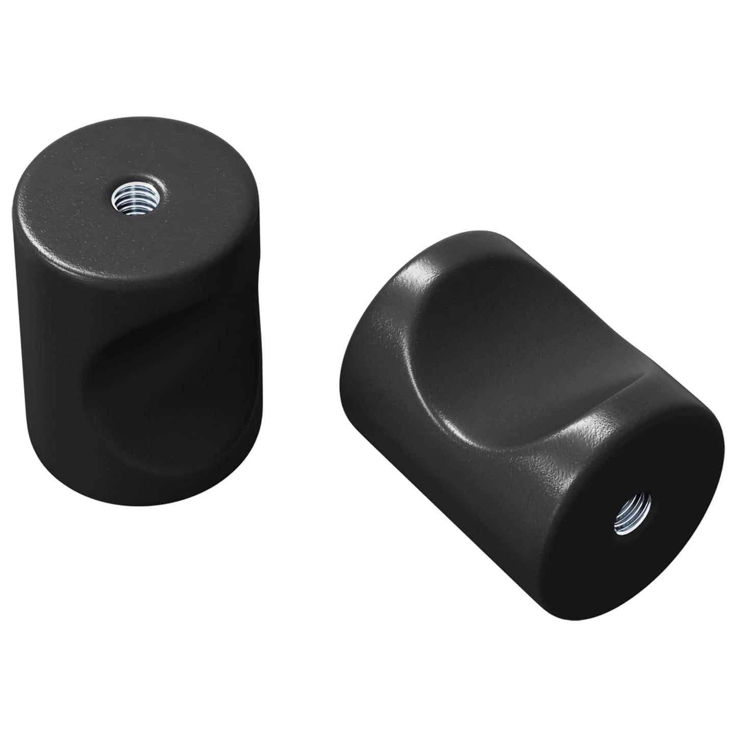 Szekrény Gomb 2 pcs Fekete 18 x 23 mm Vas
