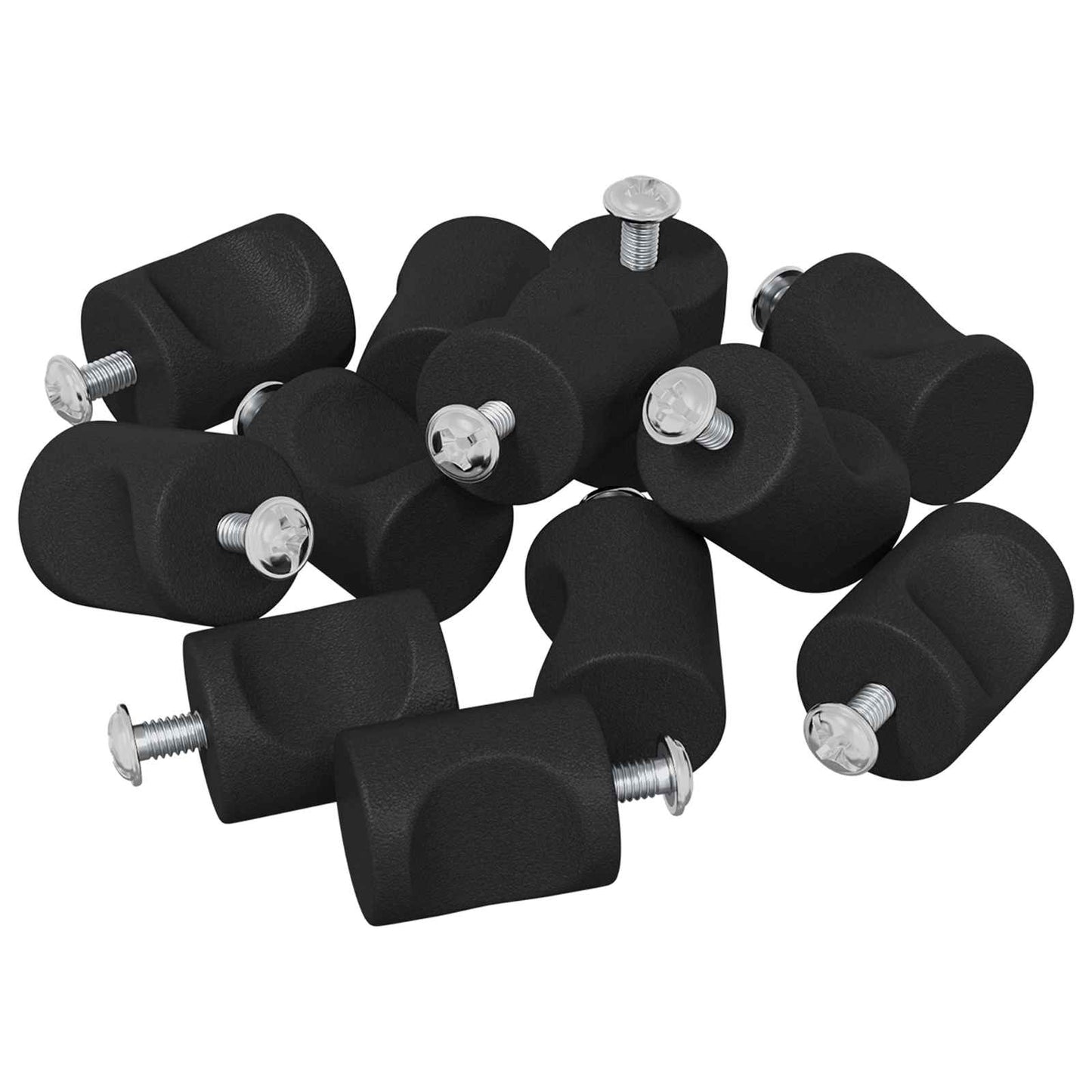 Szekrény Gomb 12 pcs Fekete 18 x 23 mm Vas
