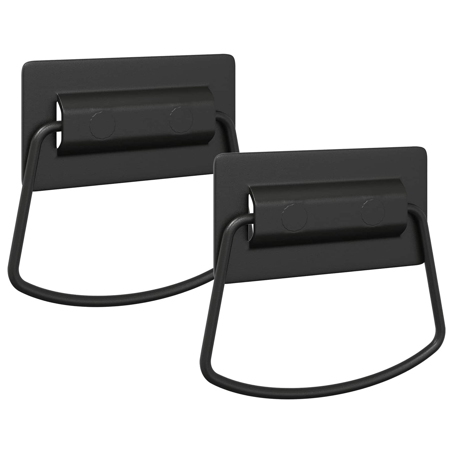Szekrény Fogantyúk 2 pcs Fekete 85 x 45 mm Fém