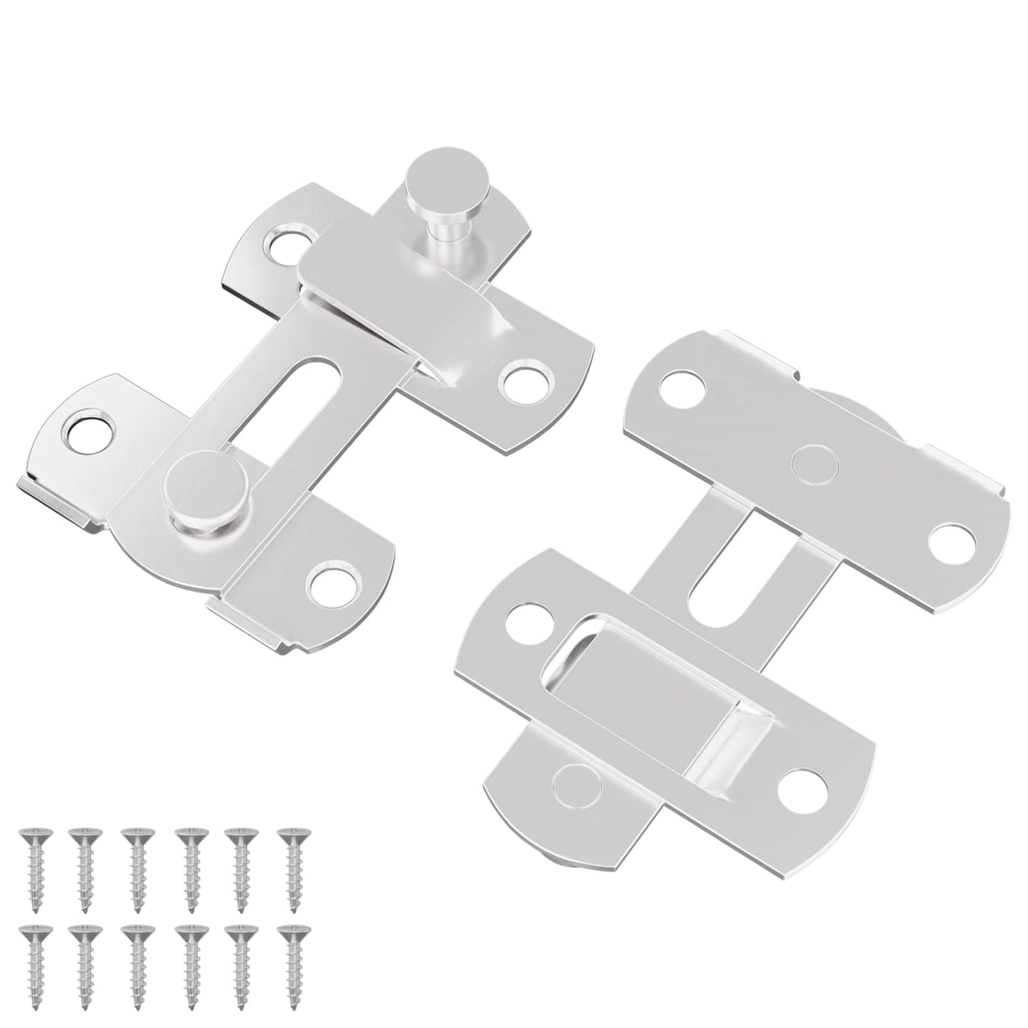Ajtózár 2 pcs Ezüst 70 x 8 mm Acél