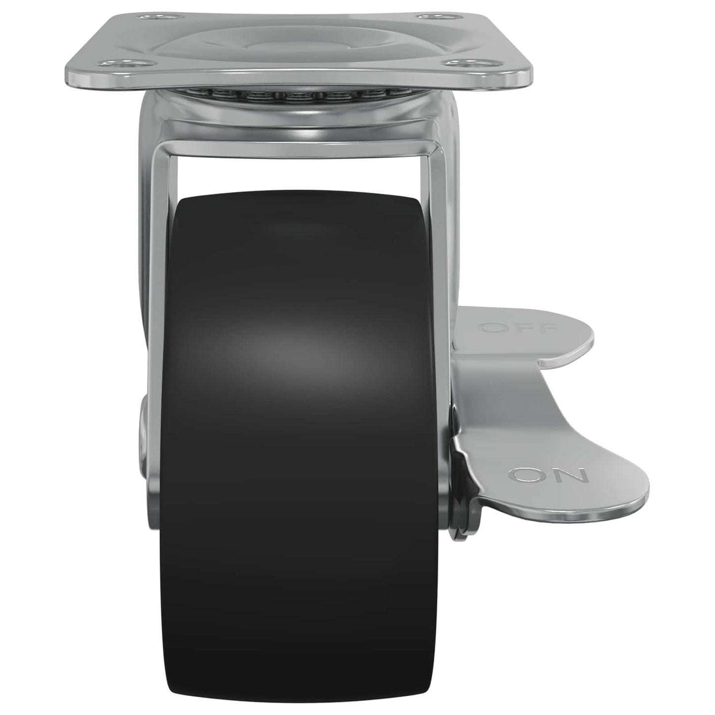 Kerekek 2 pcs Fekete és ezüst 50,7 x 50,7 x 24,4 mm