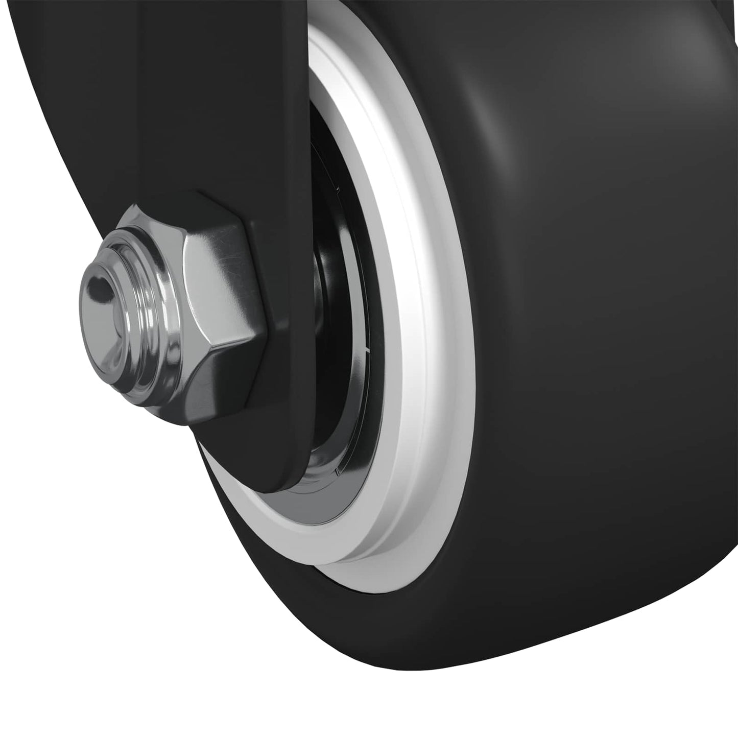 Forgó kerék 12 db Fekete 40,4 x 40,4 x 19,7 mm Vas és nylon