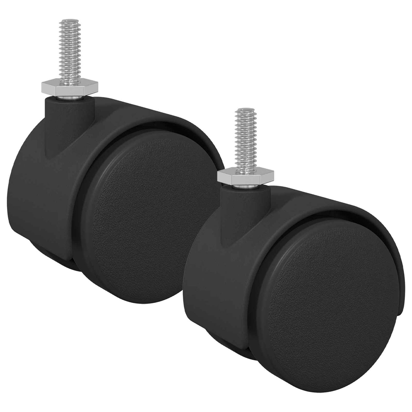 Kerekek 2 pcs Fekete 40,1 x 37,8 mm PP és vas