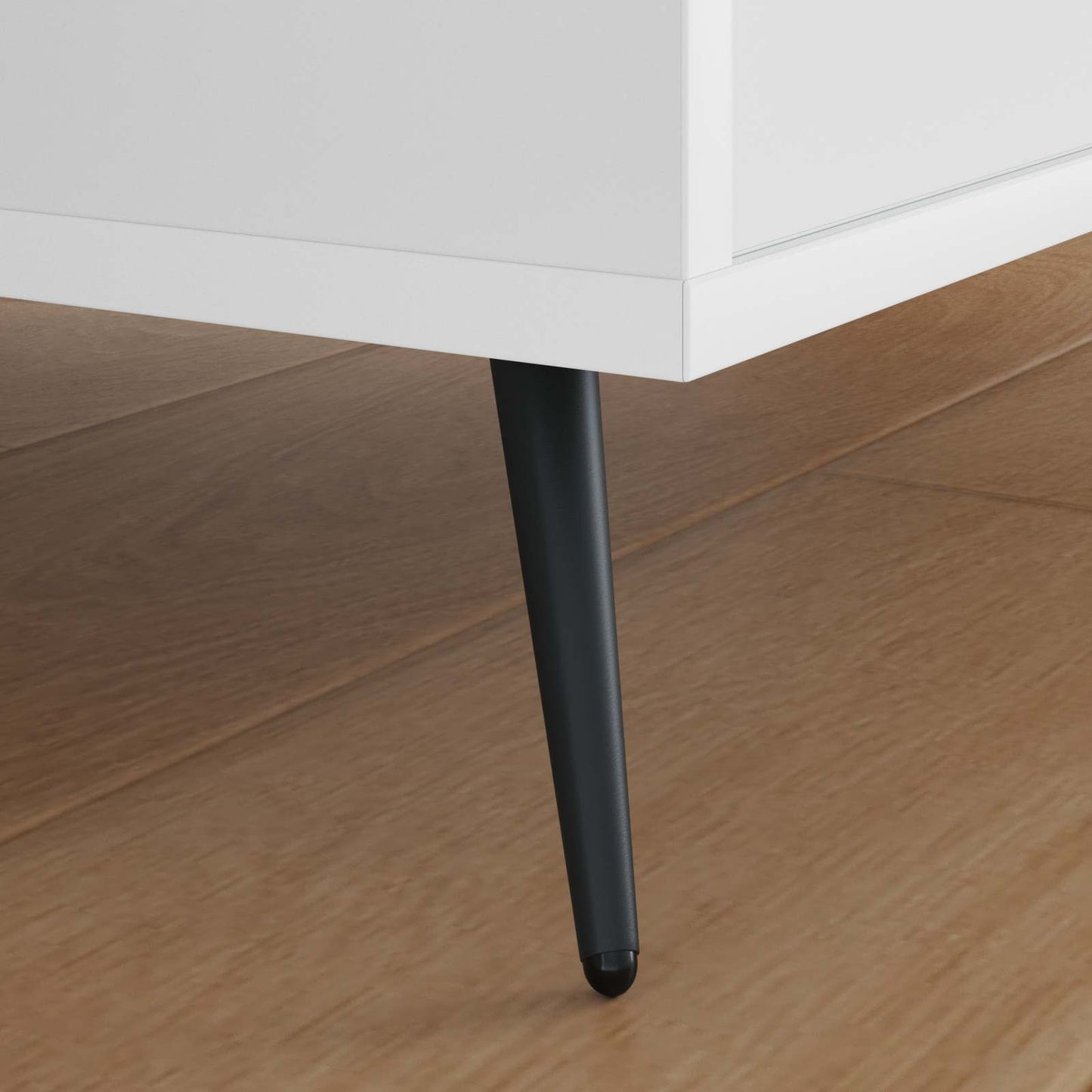 Álló Lábak 12 pcs Fekete 56 x 56 x 100 mm Vas