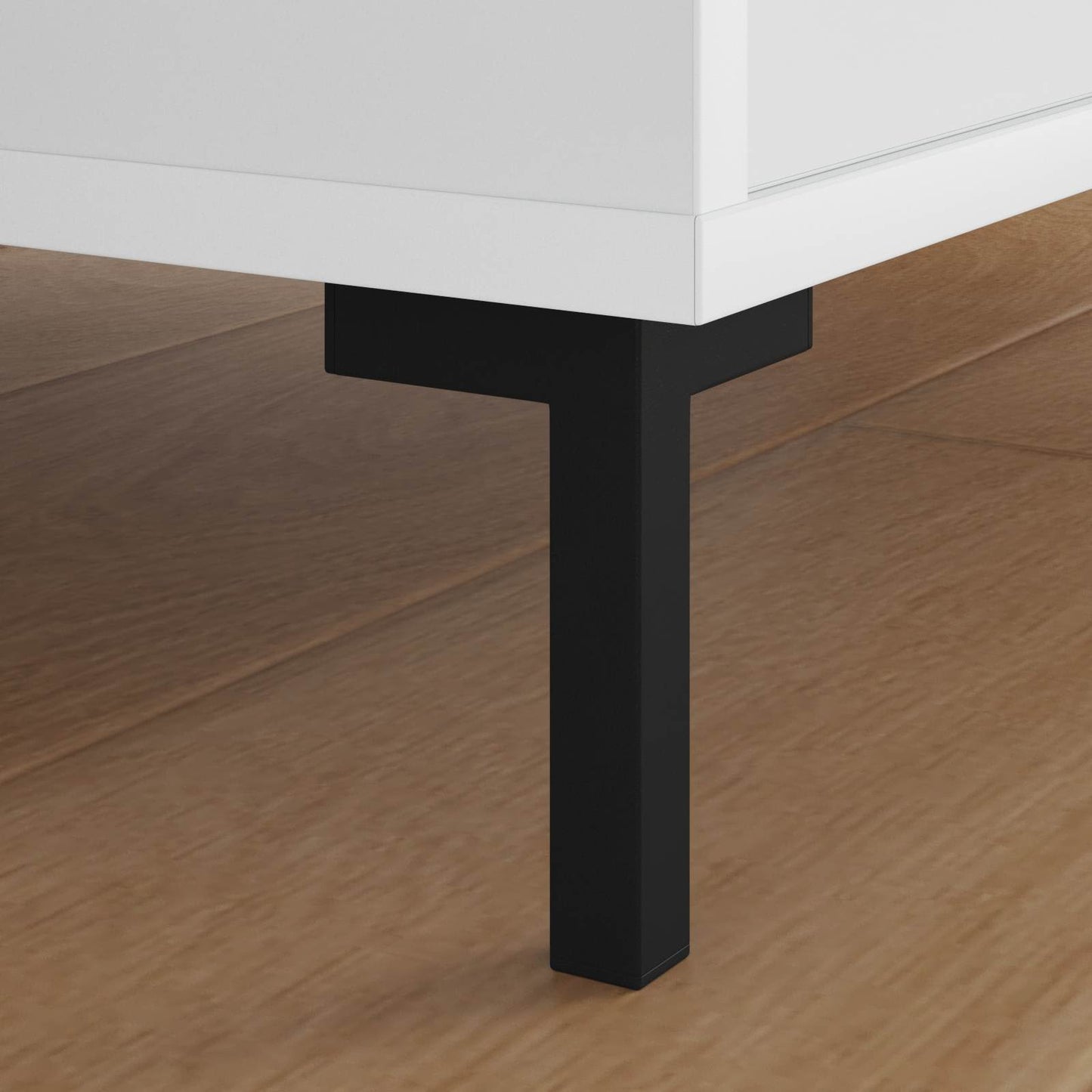 Álló Láb 2 pcs Fekete 57 x 57 x 100 mm Vas