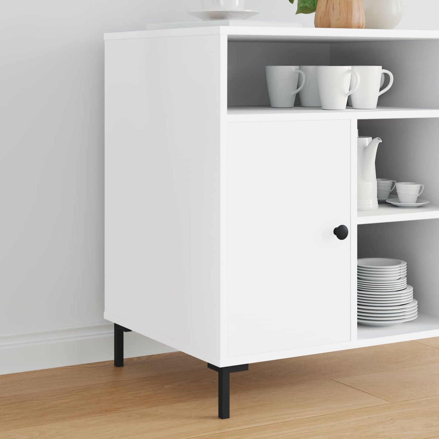Álló Láb 12 pcs Fekete 57 x 57 x 100 mm Vas